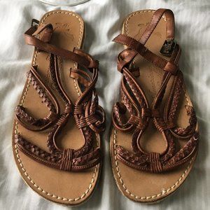 AE Braided Leather Sandals